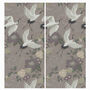 Manchurian Crane Dark Lilac Wallpaper, thumbnail 3 of 3