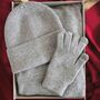 Men's Cashmere Gloves, Hat, Scarf Personalised Gift Set, thumbnail 2 of 7