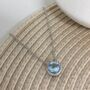 Round Blue Topaz 925 Sterling Silver Necklace, thumbnail 1 of 5