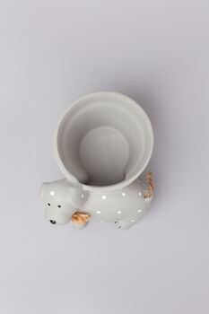 G Decor Grey Spotted Cute Dog Planter, 5 of 5