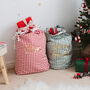 Personalised Christmas Sack Red Or Green, thumbnail 1 of 10