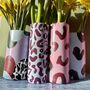 Cow Print Hand Painted Cylinder Vase, thumbnail 6 of 7