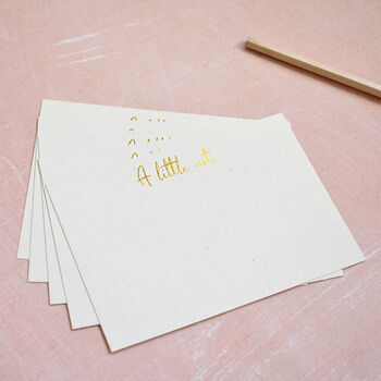 Pack Of Eight Gold Foiled Note Cards, 3 of 4