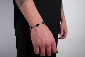 Clover Bracelet Silver/Black, 3 of 3