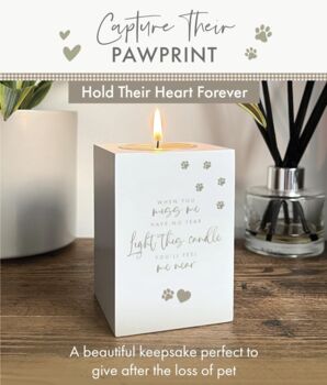 Sentimental Verse Pet Memorial Tea Light Holder, 2 of 11