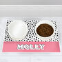 Personalised Pink Spots Dog Placemat, thumbnail 3 of 3
