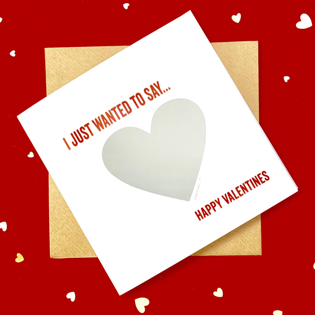 Personalised Scratch Valentines Card By Allihopa