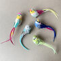 Set Of Five Feather Bird Clip Decorations, thumbnail 1 of 10