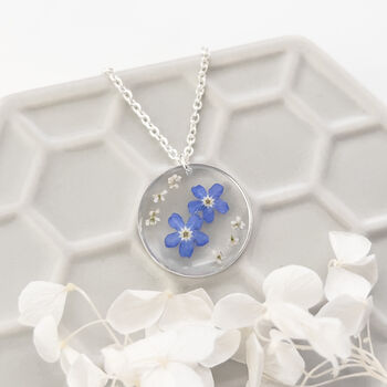 Forget Me Not Flower Necklace, 4 of 5