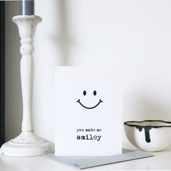 'You Make Me Smiley' Petite Card, 2 of 3