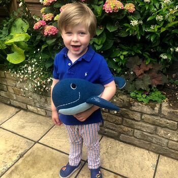 Whale Soft Toy Personalised And Handmade, 5 of 10