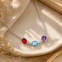 Personalised Create Your Own Oval Family Birthstones Necklace, thumbnail 1 of 8