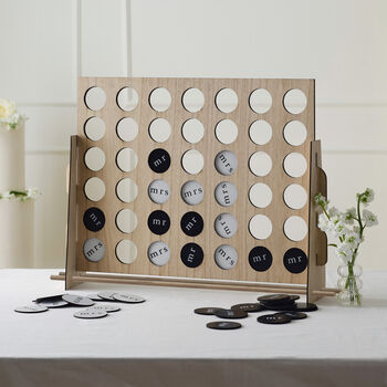 Wedding Games Four In A Row Wooden Ice Breaker Game, 3 of 3