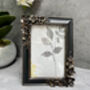 Floral Black And Gold Aged Photo Frame Freestanding 6x4, thumbnail 6 of 10