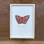 Peacock Illustrated Butterfly Print, thumbnail 4 of 5