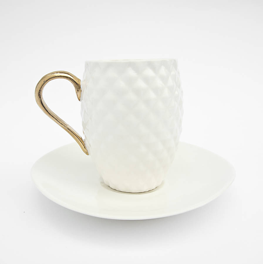 Espresso Cup With Pineapple Pattern By Kina Ceramics