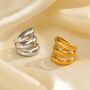 Chunky Triple Dome Adjustable Stacked Wide Band Ring, thumbnail 4 of 4