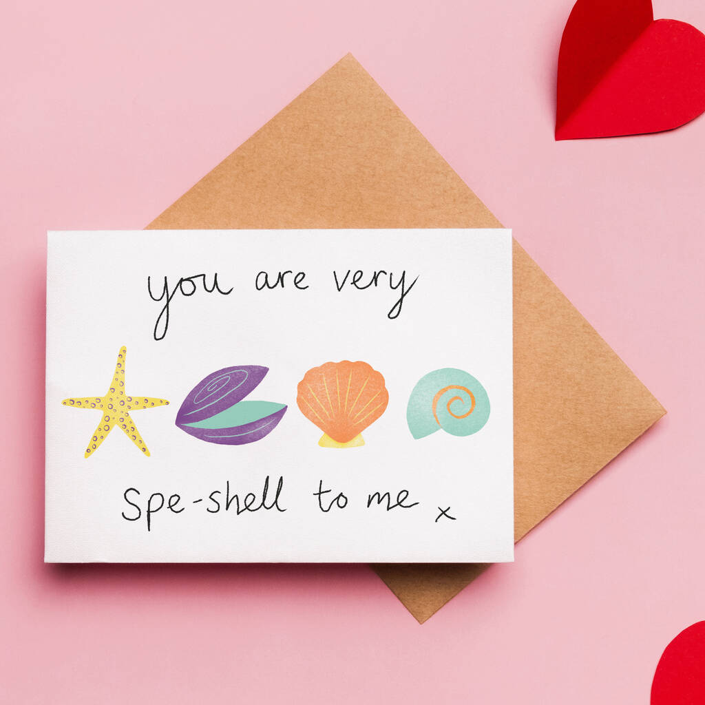 Shell Pun Valentine Card, 1 of 2
