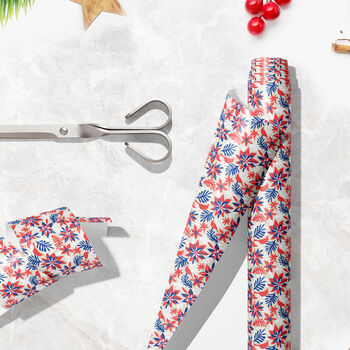 Luxury Christmas Poinsettia Matisse Inspired Gift Wrap, 5 of 5