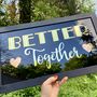 'Better Together' Reverse Glass Gold Leaf Wall Art Sign, thumbnail 5 of 11