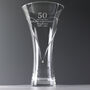 Wedding Anniversary Gift Engraved Crystal Glass Vase, thumbnail 7 of 11