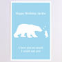 Personalised Birthday Bear Birthday Card, thumbnail 3 of 7