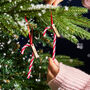 Personalised Christmas Candy Cane Decoration, thumbnail 6 of 6