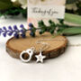 Handcuff Initial Star Silver Friendship Necklace, thumbnail 1 of 12