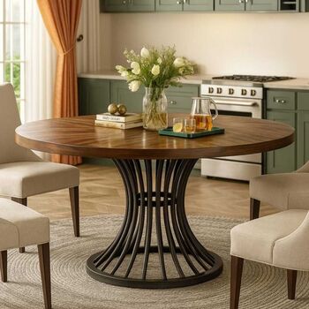 Round Wooden Dinning Table, 3 of 3