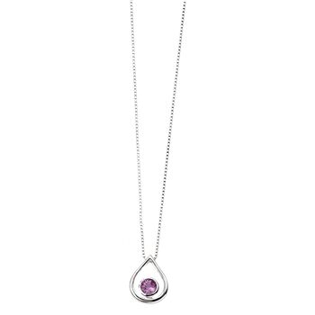 Sterling Silver And Gemstone Pendant Necklace, 3 of 6
