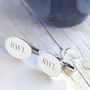 Engraved Initial Sterling Silver Cufflinks, thumbnail 2 of 7