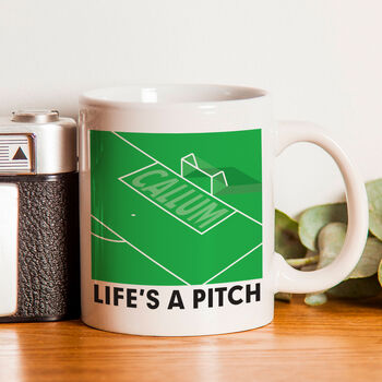 Personalised Life's A Football Pitch Mug, 3 of 3