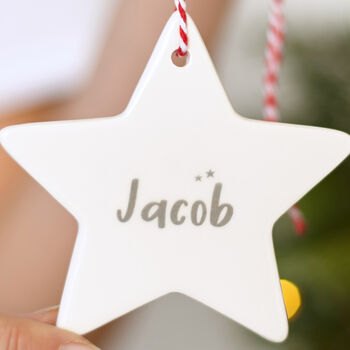 Personalised Christmas Star Decoration, 3 of 4