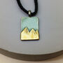 Mens Mountain Range Personalised Ingot Necklace, thumbnail 2 of 4