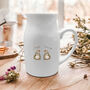 Personalised Penguins Wedding Or Anniversary Gift Jug, thumbnail 1 of 2