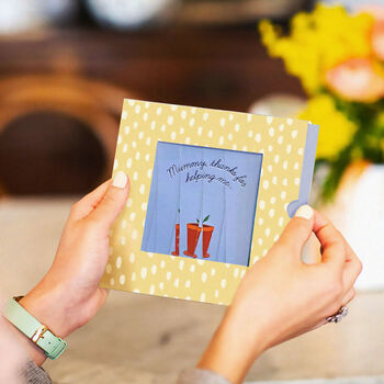 Personalised 'Helping Me Grow' Mother's Day Reveal Card, 10 of 11