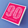 Personalised Name And Date 90th Birthday Card, thumbnail 2 of 5