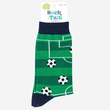 Men's Football Pitch Bamboo Socks, 4 of 4