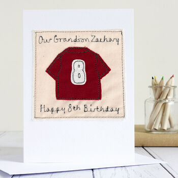 Personalised Football Shirt Birthday Card For Any Age, 11 of 12