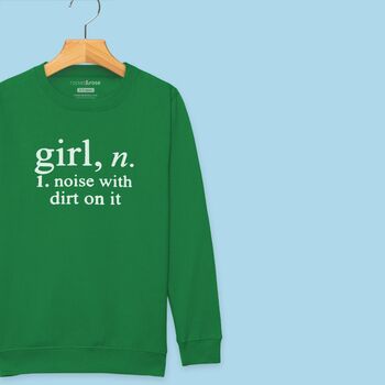 'Girl: Noise With Dirt' Definition Sweatshirt For Girls, 4 of 12