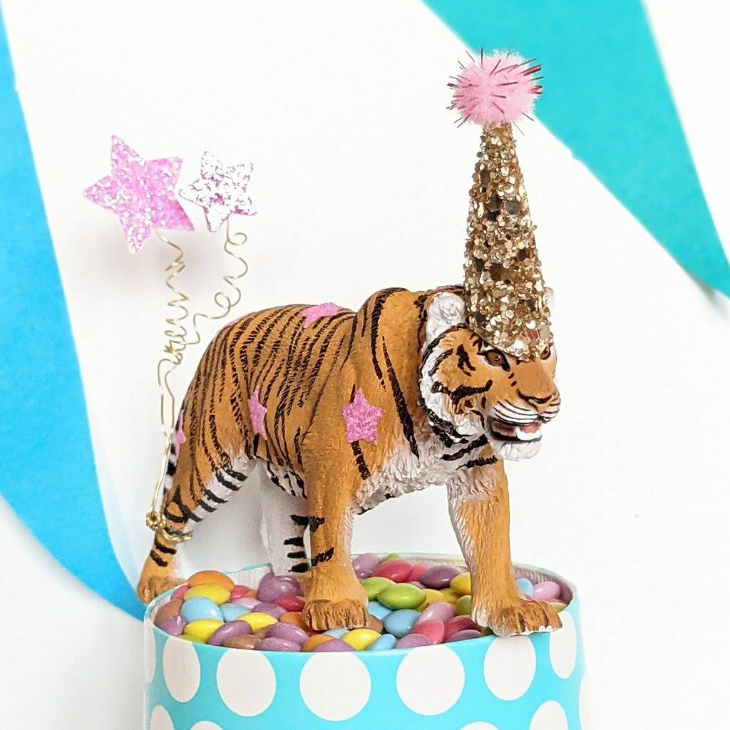 Personalised Tiger Party Animal Cake Toppers By Zippitysstudio |  