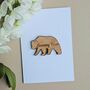 'Mummy Bear' Wooden Token And Card, thumbnail 1 of 2