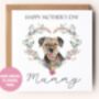 Floral Heart Dog Mother's Day Card, thumbnail 1 of 6
