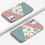 Personalised Pink Flowers Geometric Phone Case, thumbnail 4 of 6