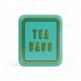 Tea Bag Travel Pocket Tin Tea Lover Gift Storage Box | Teabags Teal, thumbnail 11 of 12