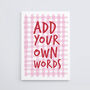 Personalised Sweary Gingham Valentine Card, thumbnail 2 of 3