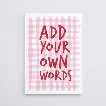Personalised Sweary Gingham Valentine Card, 2 of 3