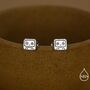 Retro Music Cassette Tape Stud Earrings In Sterling Silver, thumbnail 3 of 12