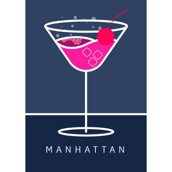 Manhattan Cocktail Drink Art, 4 of 4