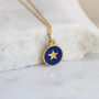 Small Star Enamel Necklace Gold Vermeil, thumbnail 2 of 7